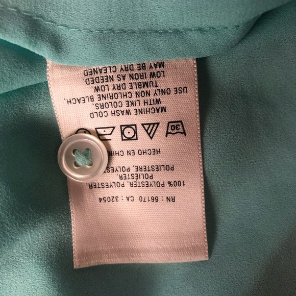 Maeve Sz 4 Teal Button Down Layered Tank Top - Picture 8 of 8